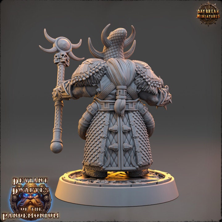 Kromund The Fire Whisperer - Deviant Dwarves of the Pandemonium - Unpainted Miniature