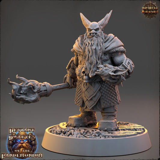 Vladkaz Of The Burning Earth - Deviant Dwarves of the Pandemonium - Unpainted Miniature