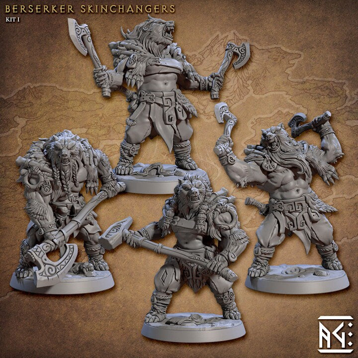 Berserker Skinchanger - Skutagaard Northmen - Unpainted Miniature