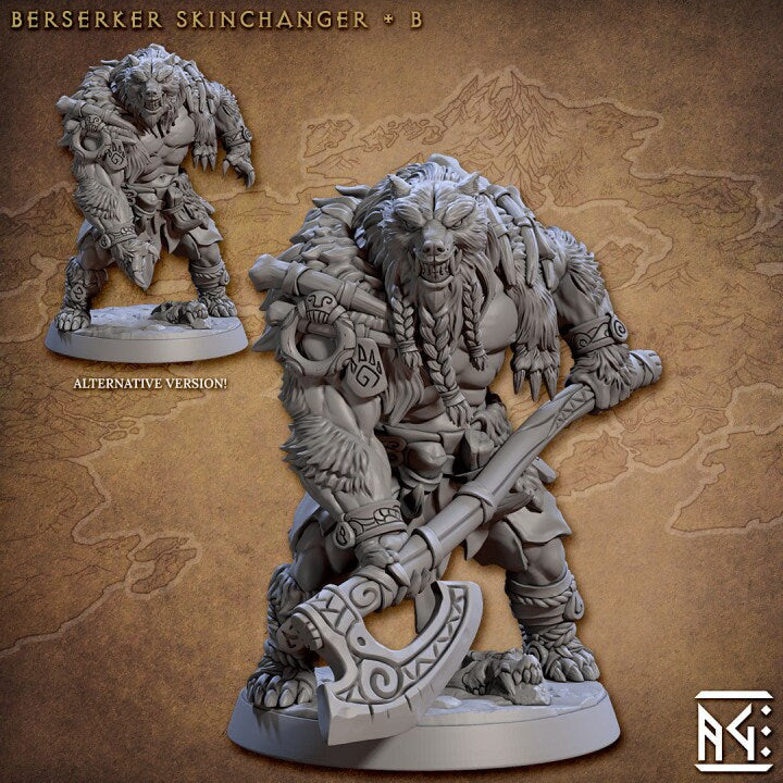 Berserker Skinchanger - Skutagaard Northmen - Unpainted Miniature