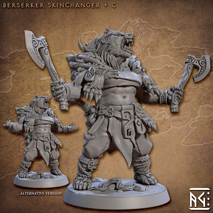 Berserker Skinchanger - Skutagaard Northmen - Unpainted Miniature