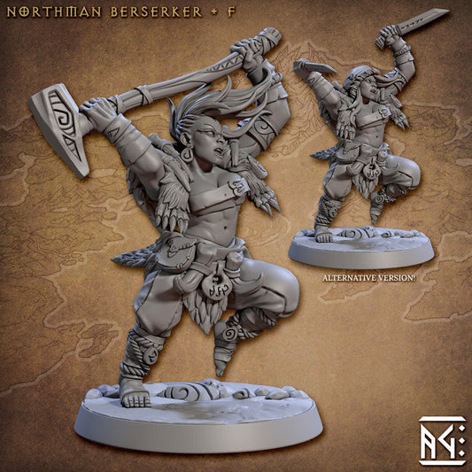 Northmen Berserker - Pose F - Skutagaard Northmen - Unpainted Miniature