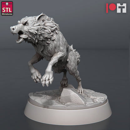 Wolves - 4 Poses - Unpainted Miniature