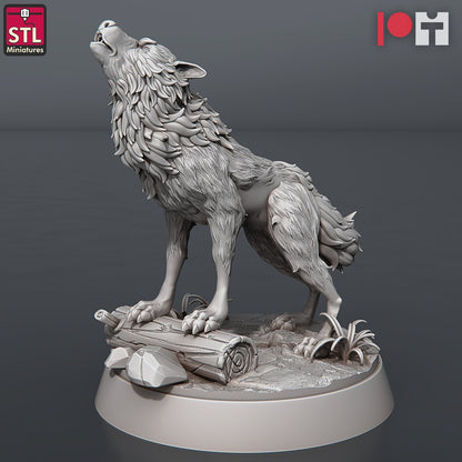 Wolves - 4 Poses - Unpainted Miniature