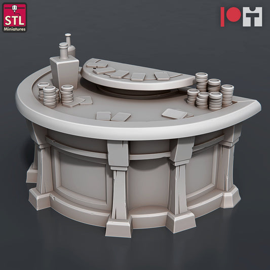 Blackjack Table - Casino Set - Unpainted Miniature