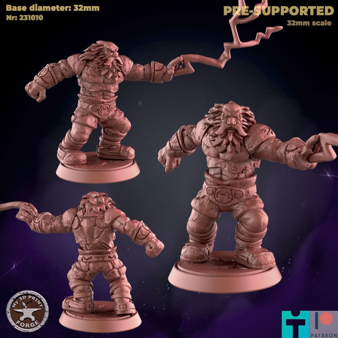 Storm Caller Iron Dwarf - Casting - Unpainted Miniature