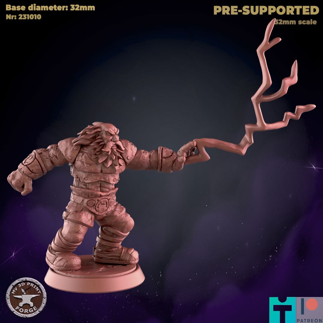 Storm Caller Iron Dwarf - Casting - Unpainted Miniature