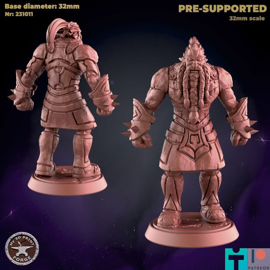 Iron Dwarf Runemaster - 2 Poses - Unpainted Miniature