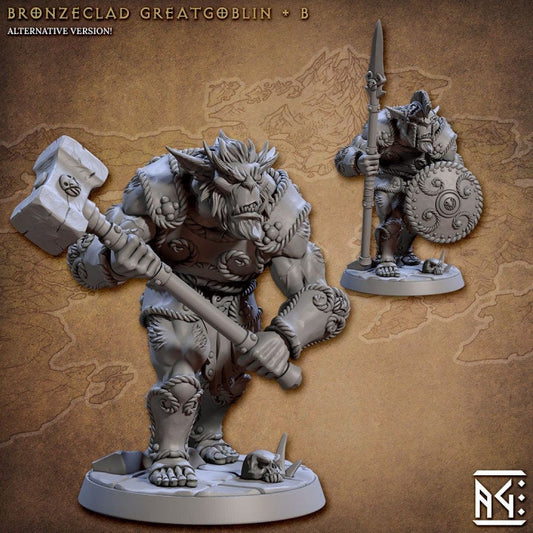 Bronzeclad Greatgoblin - Pose B - Unpainted Miniature