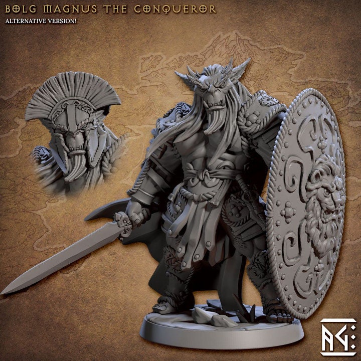 Bolg Magnus - Bronzeclad Greatgoblin - Unpainted Miniature