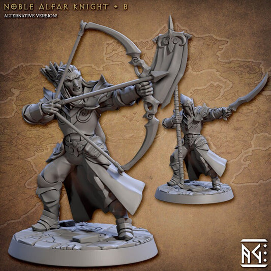Noble Alfar Knight - Pose B - Unpainted Miniature