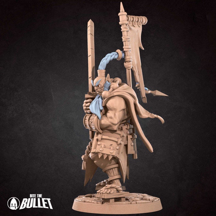 Orc Blademaster - Unpainted Miniature