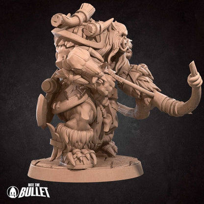 Orc Ranger with Bear - Unpainted Miniature