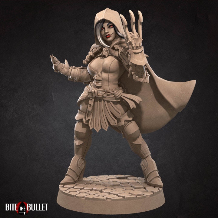 Hero Assassin - Female Rogue - Unpainted Miniature