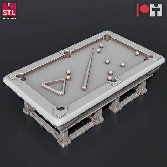 Billiards Table - Casino Set - Unpainted Miniature