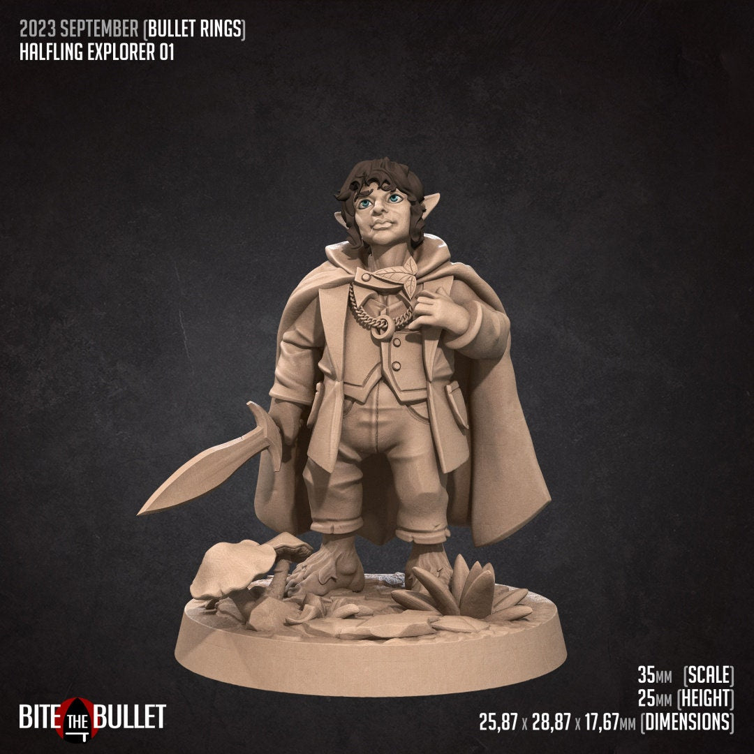 Halfling Explorer - Unpainted Miniature