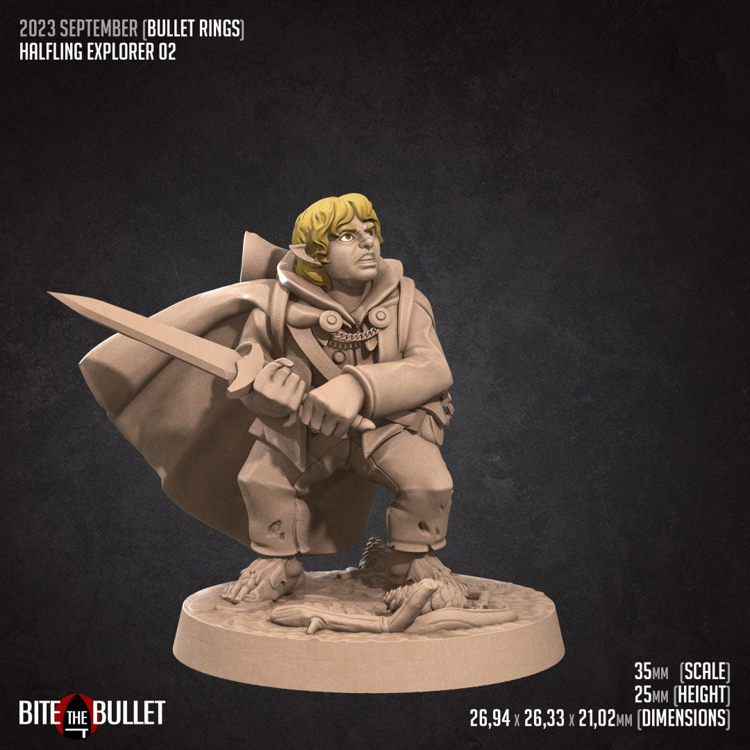 Halfling Explorer - Unpainted Miniature