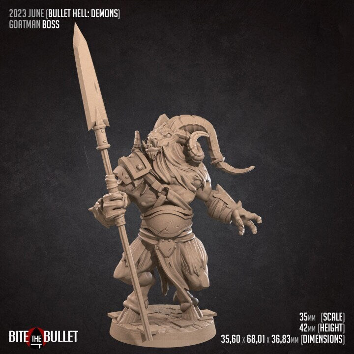 Goatman Boss - Unpainted Miniature