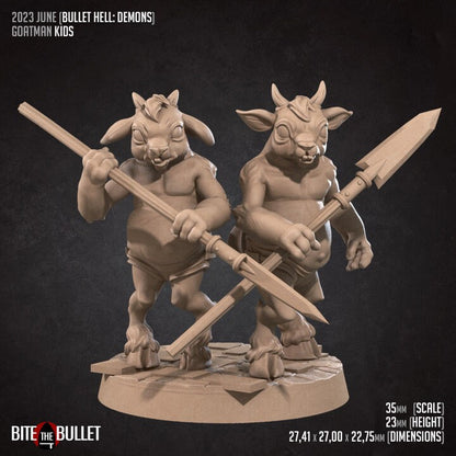 Goatman Kids - Unpainted Miniature