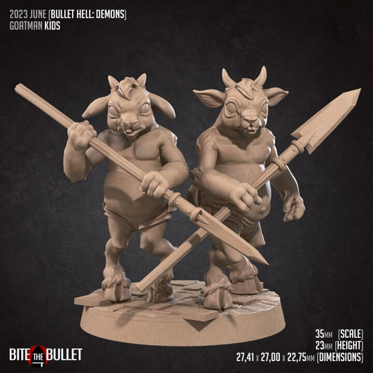 Goatman Kids - Unpainted Miniature