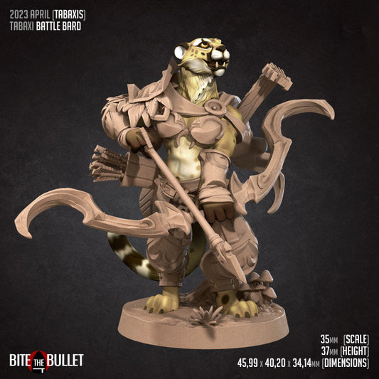 Tabaxi Battle Bard - Unpainted Miniature