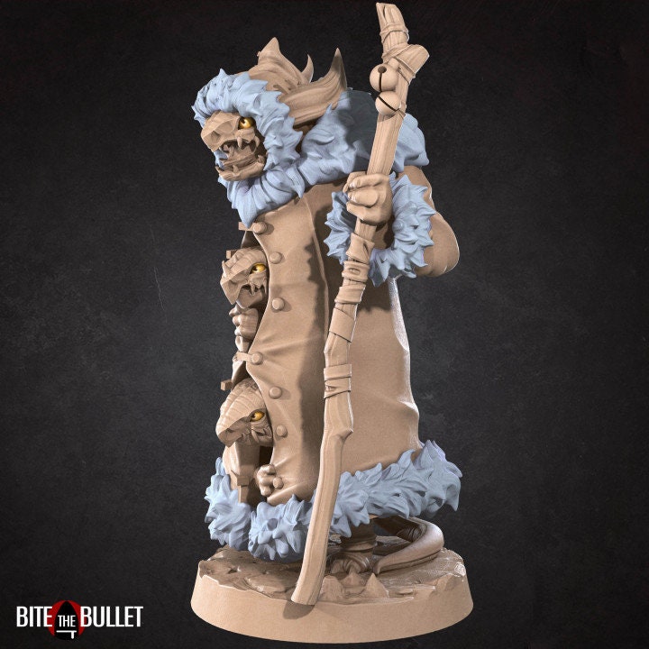 Kobold Stalker - Three Kobolds in a Trench Coat - Unpainted Miniature