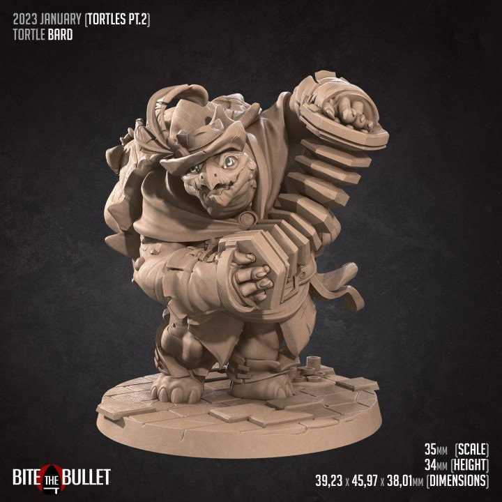 Turtle Bard - Unpainted Miniature