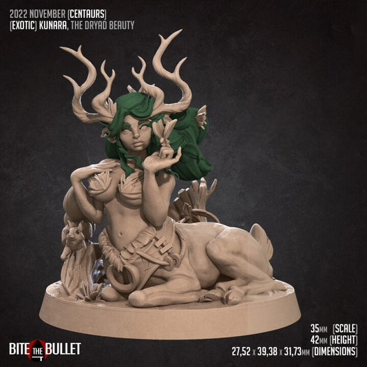 Kunara, the Dryad Beauty - Pinup - Unpainted Miniature