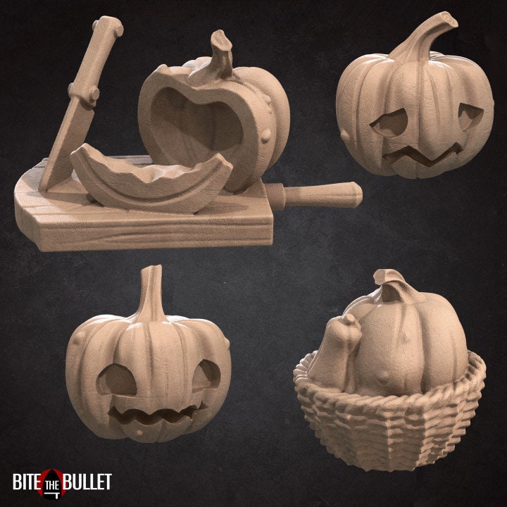 Pumpkin Cart - Unpainted Miniature