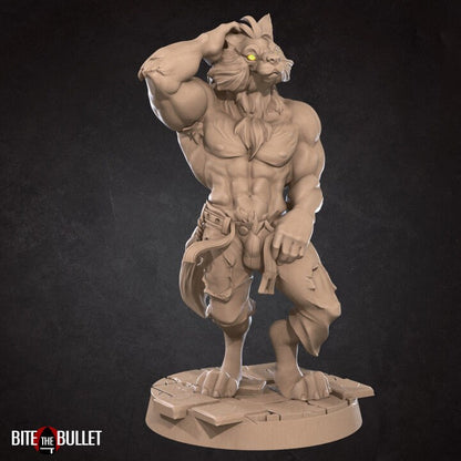 Jack, the Worgen Bard - 4 Poses - Unpainted Miniature