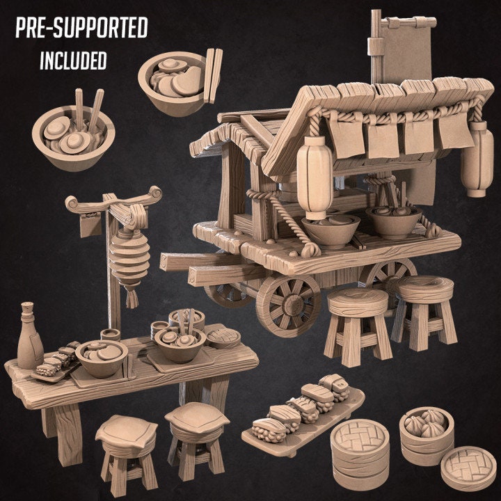 Ramen Cart - Unpainted Miniature