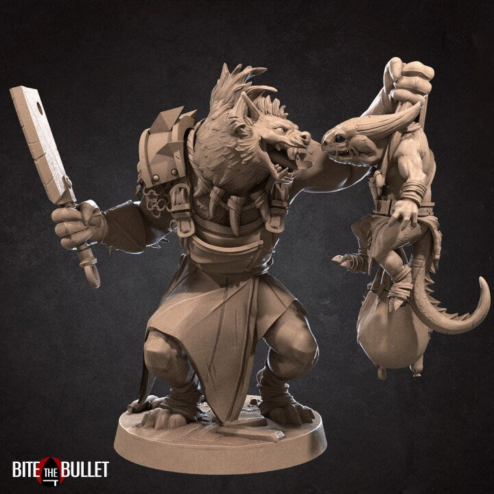 Ukor Meathook, the Butcher Gnoll - 4 Poses - Unpainted Miniature