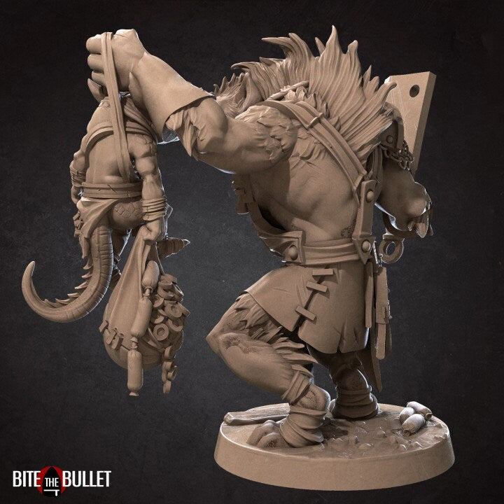 Ukor Meathook, the Butcher Gnoll - 4 Poses - Unpainted Miniature