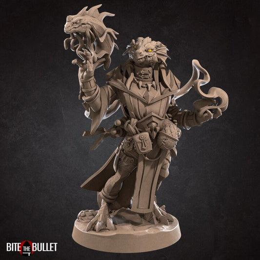 Dragonborn Wizard - Unpainted Miniature