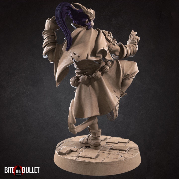 Tiefling Monk - Unpainted Miniature