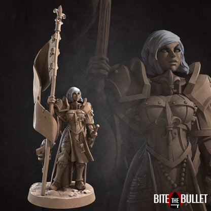 War Sister Banner Bearer - Unpainted Miniature