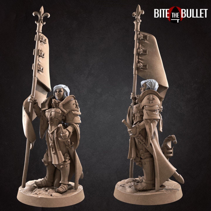 War Sister Banner Bearer - Unpainted Miniature