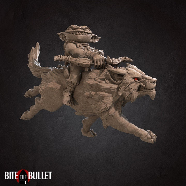 Goblin Wolf Riders - Unpainted Miniature