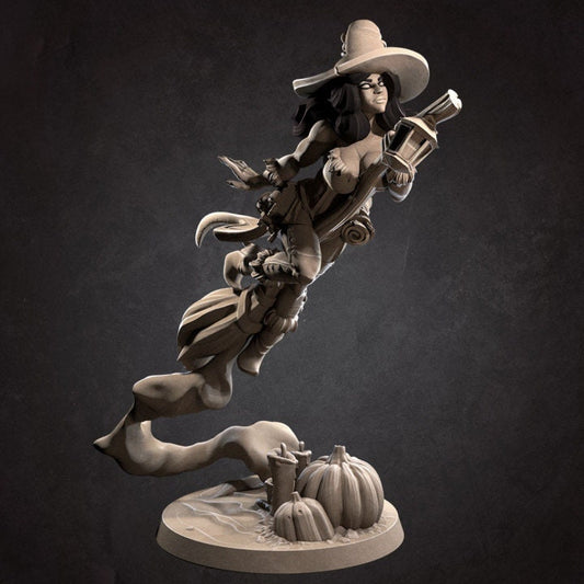 Dorotea the Pirate Witch - Pinup - 2 Poses - Unpainted Miniature