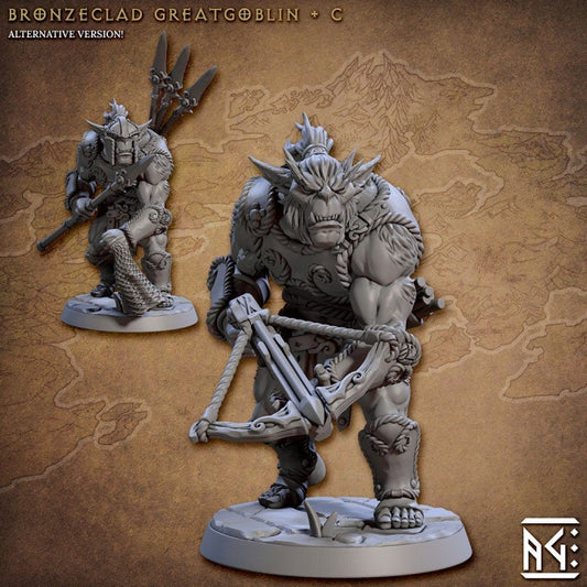 Bronzeclad Greatgoblin - Pose C - Unpainted Miniature