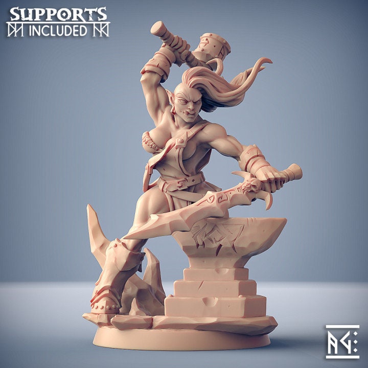 Logranna Helforge - Frostmetal Clan - Unpainted Miniature