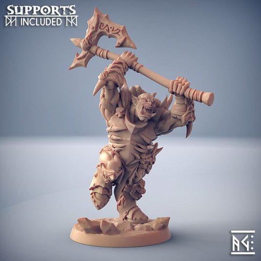 Frostmetal Clan Orcs - Pose A - Unpainted Miniature