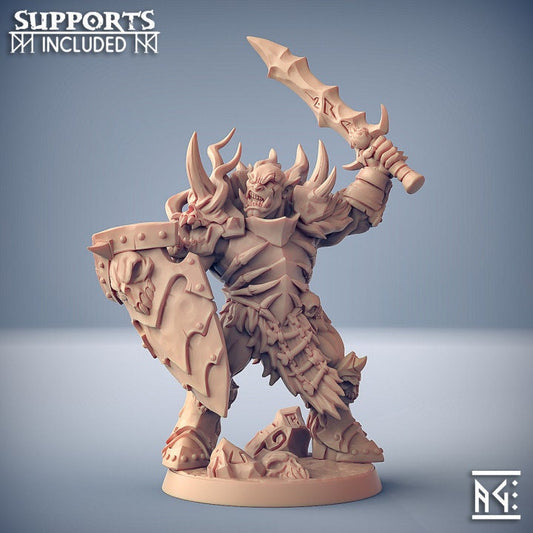 Frostmetal Clan Orcs - Pose B - Unpainted Miniature