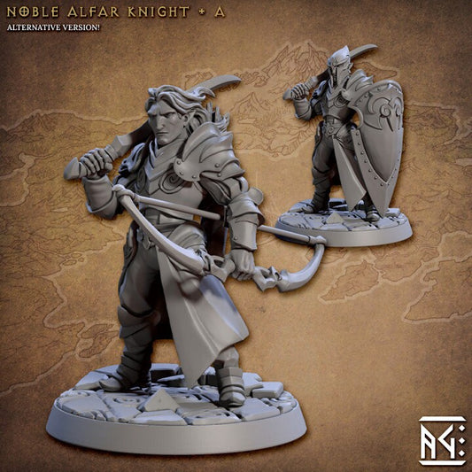 Noble Alfar Knight - Pose A - Unpainted Miniature