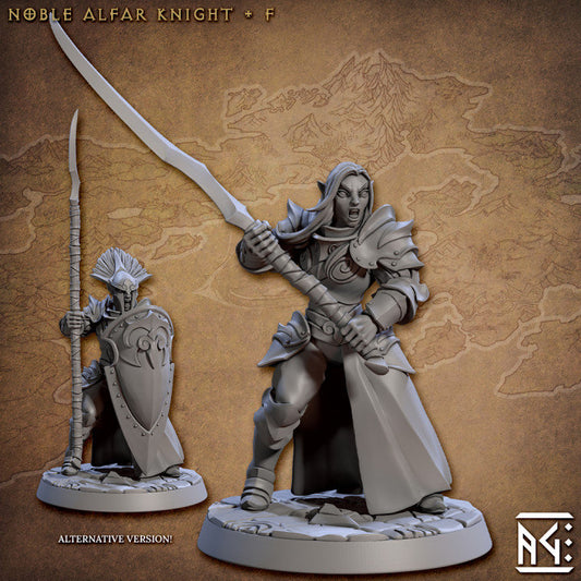 Noble Alfar Knight - Pose F - Unpainted Miniature