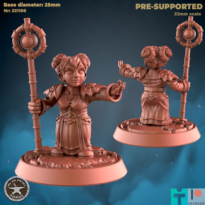 Gnome Mage - 3 Poses - Unpainted Miniature