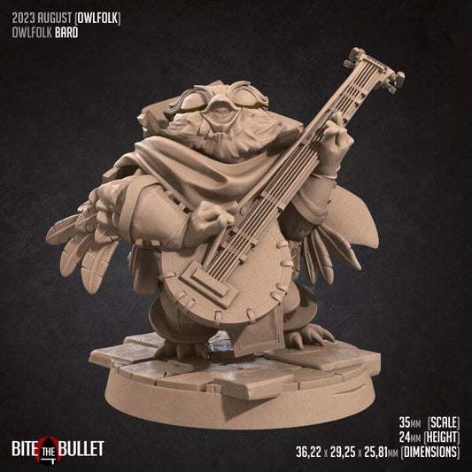 Owlfolk Bard - Unpainted Miniature