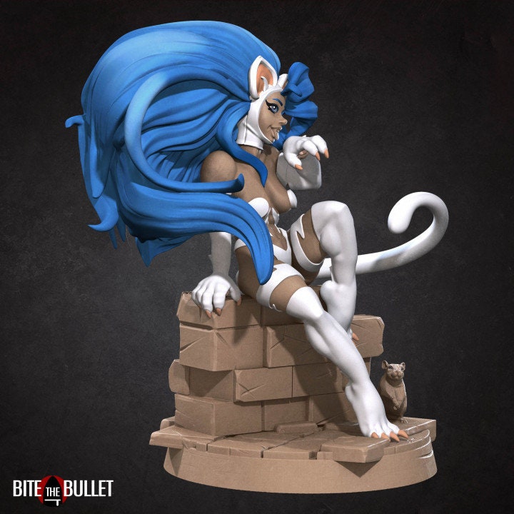 Catia the Cat Woman - Pinup - Unpainted Miniature