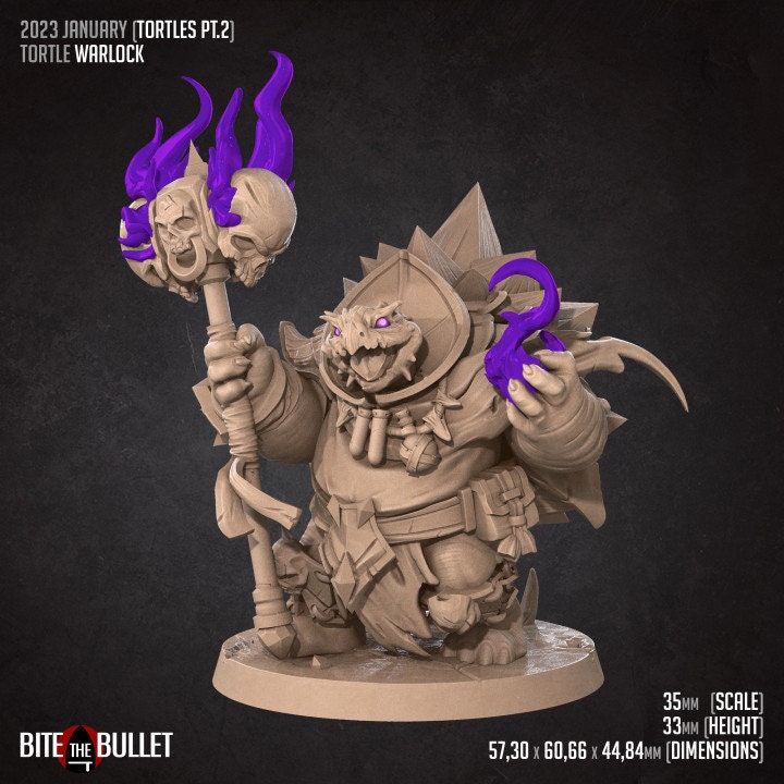 Turtle Warlock - Unpainted Miniature