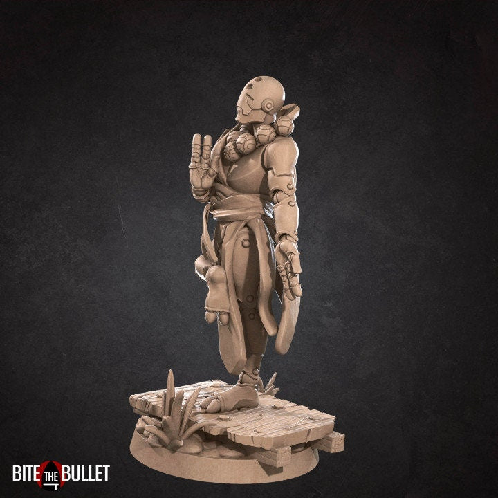 Warforged Monk - 2 Poses - Unpainted Miniature